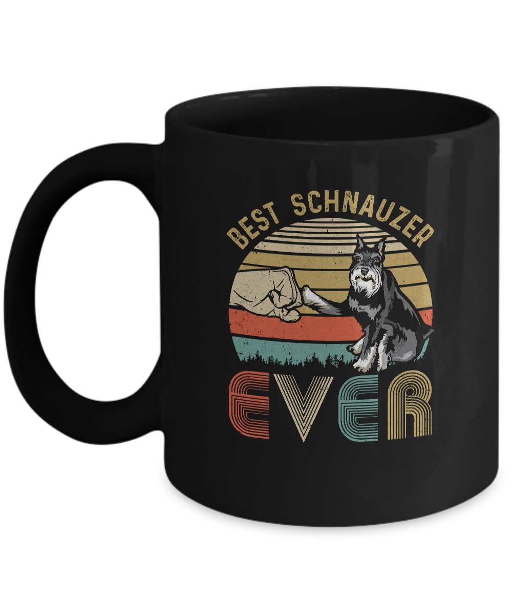 Vintage Best Schnauzer Dad Ever Bump Fit Funny Dad Gifts Mug-Coffee Mug-11oz Mug-Black