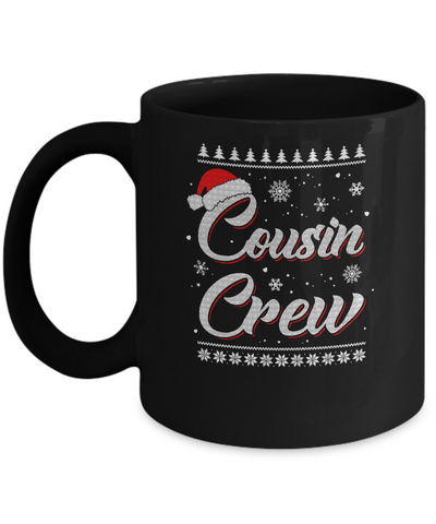Matching Family Christmas Cousin Crew Ugly Sweater Mug-Coffee Mug-11oz Mug-Black