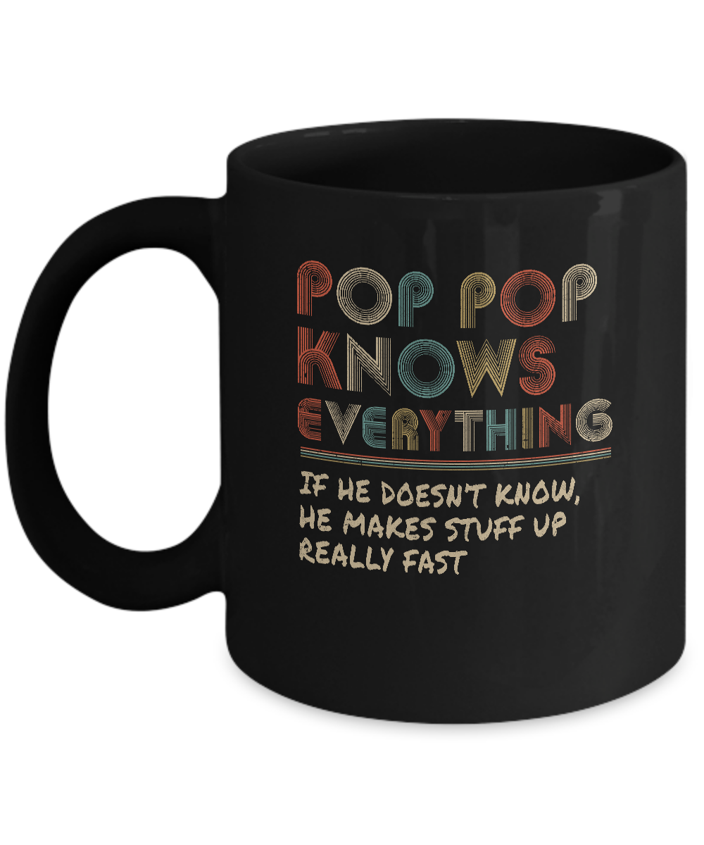 Pop Pop Know Everything Vintage Pop Pop Father's Day Gift Mug