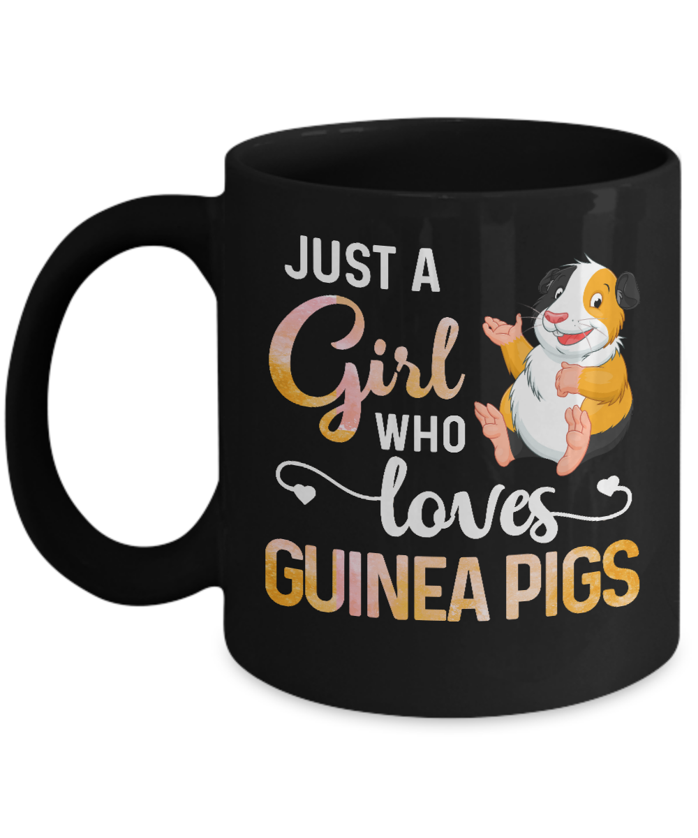 Just A Woman Who Loves Guinea Pigs Mug-Coffee Mug-11oz Mug-Black