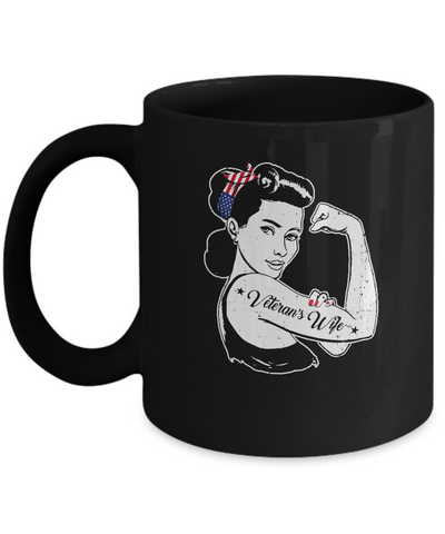 4Th Of July Veteran's Wife From Husband Army Mug-Coffee Mug-11oz Mug-Black