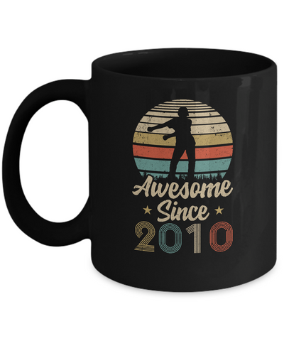 Vintage Flossing Awesome Since 2010 11th Birthday Gift Youth Mug-Coffee Mug-11oz Mug-Black