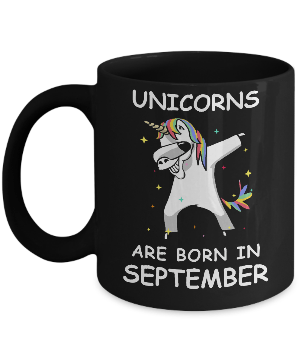 Unicorns Are Born In September Cute Dabbing Mug