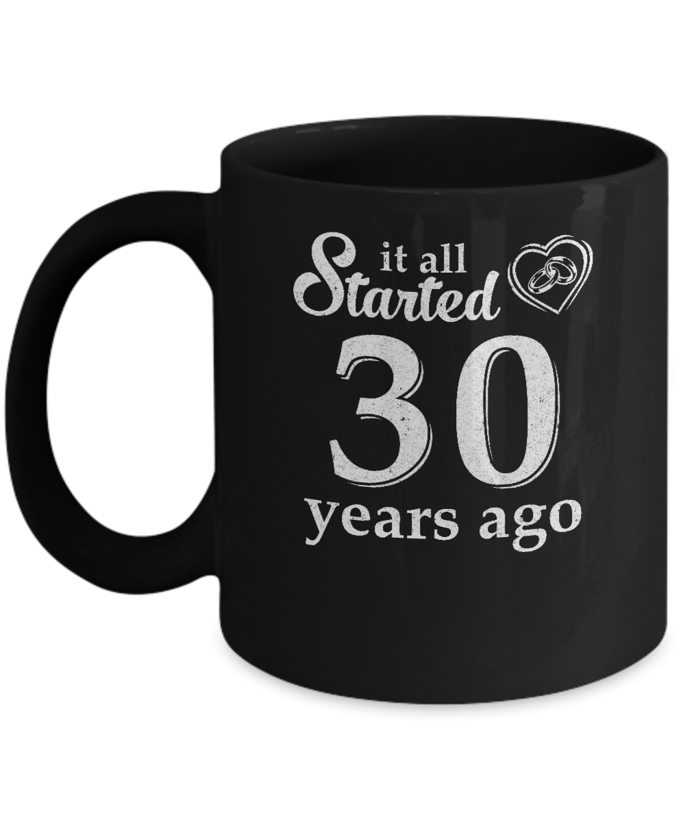 30Th Wedding Anniversary Married Couples 1992 Husband Wife Mug