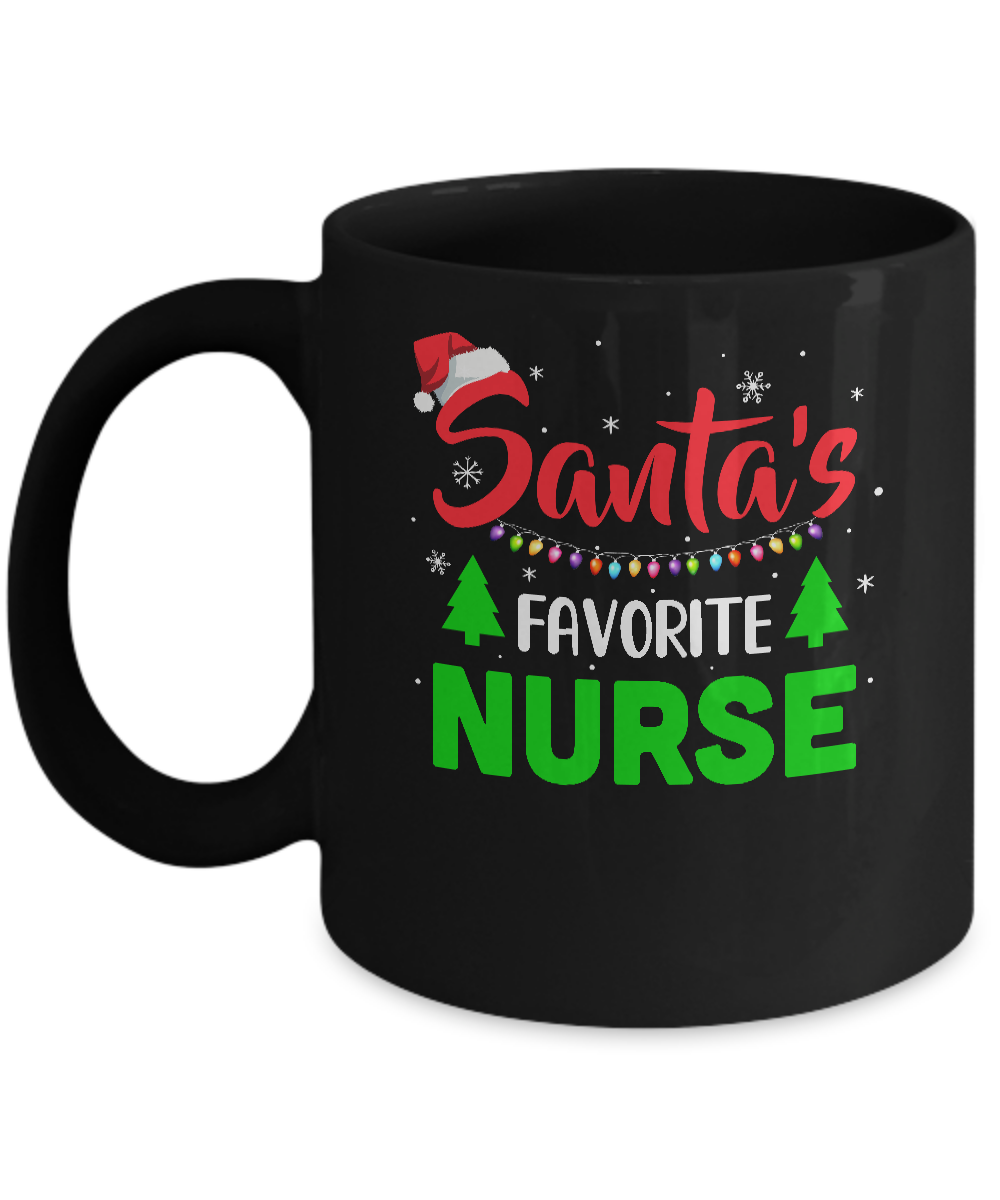 Santa's Favorite Nurse Funny Christmas Xmas Gifts Mug