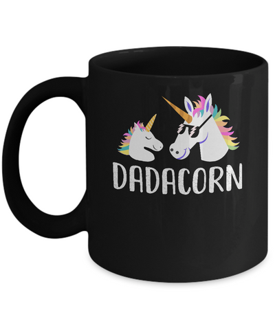 Dadacorn Unicorn Dad And Baby Fathers Day Mug-Coffee Mug-11oz Mug-Black