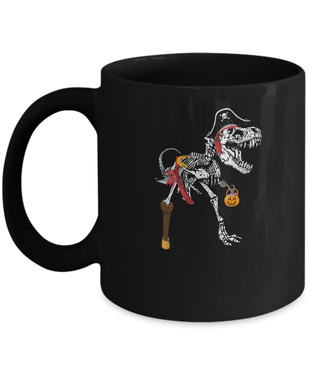 Dinosaurs T-Rex Skeleton Pirate Halloween Saurus For Kids Mug