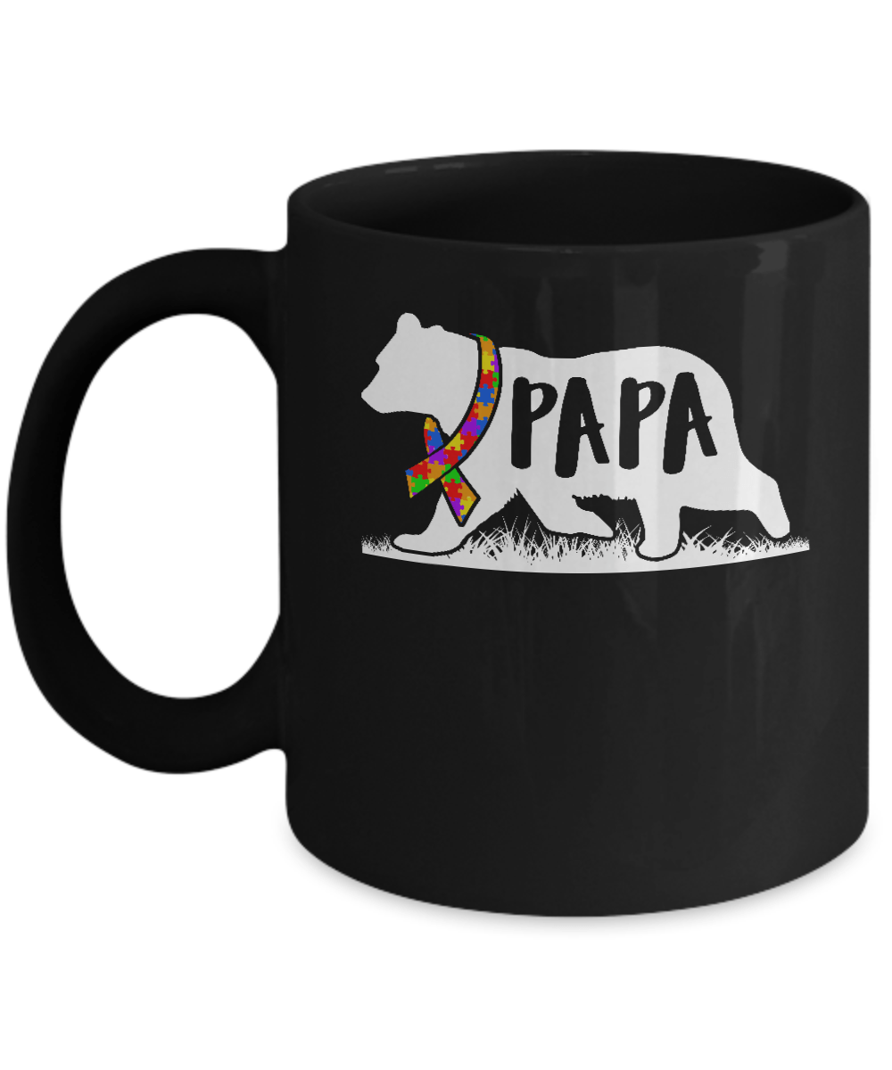 Autism Awareness Papa Bear Mug