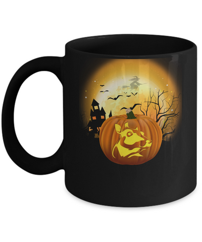 Pumpkin Cow Halloween Human Costume Mug-Coffee Mug-11oz Mug-Black