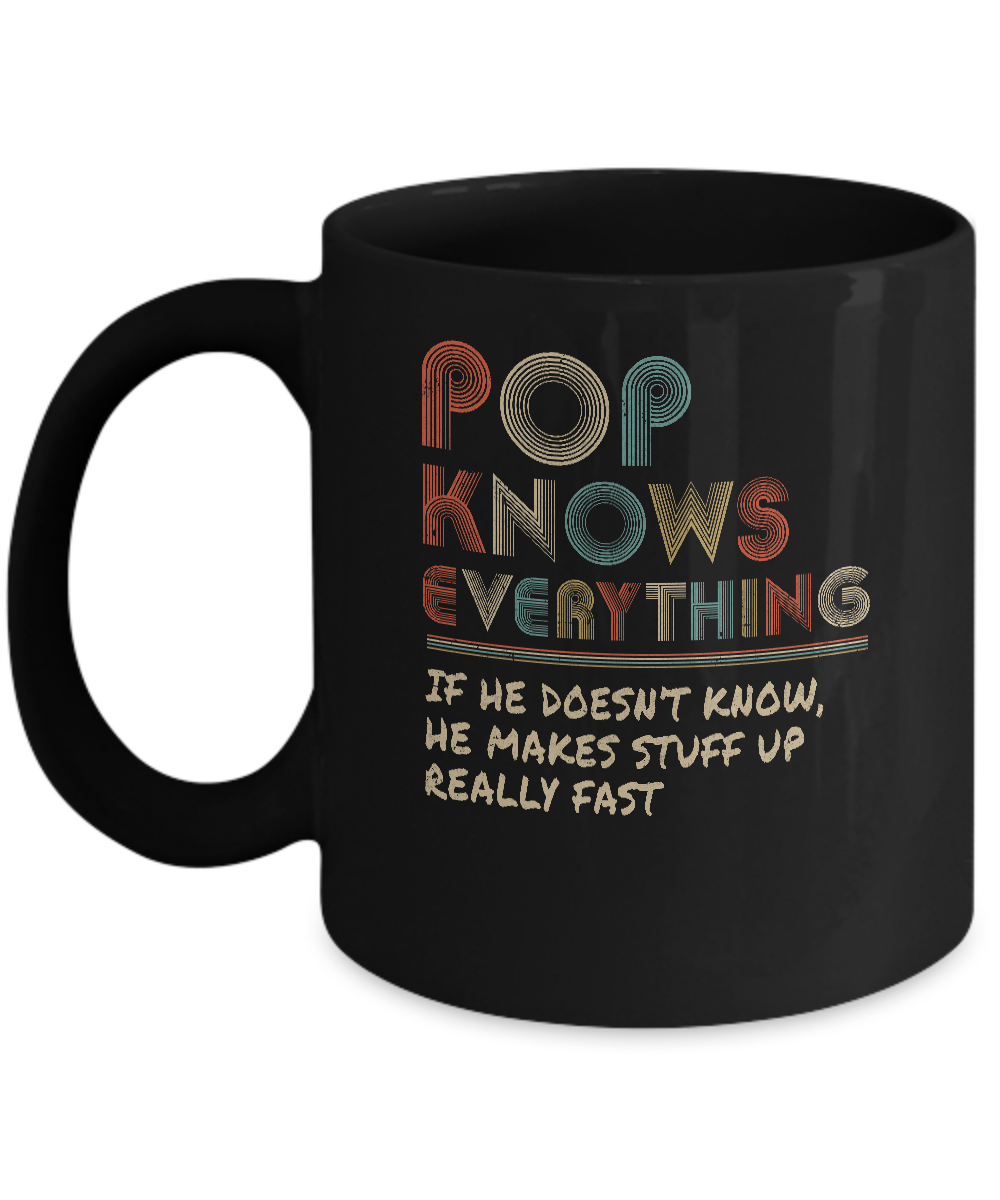 Pop Know Everything Vintage Pop Father's Day Gift Mug