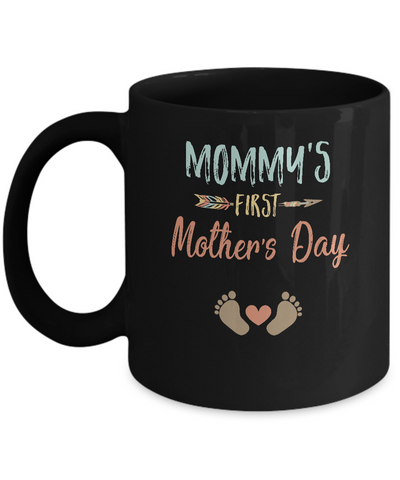 Funny Mommy's First Mother's Day Gift Mug-Coffee Mug-11oz Mug-Black