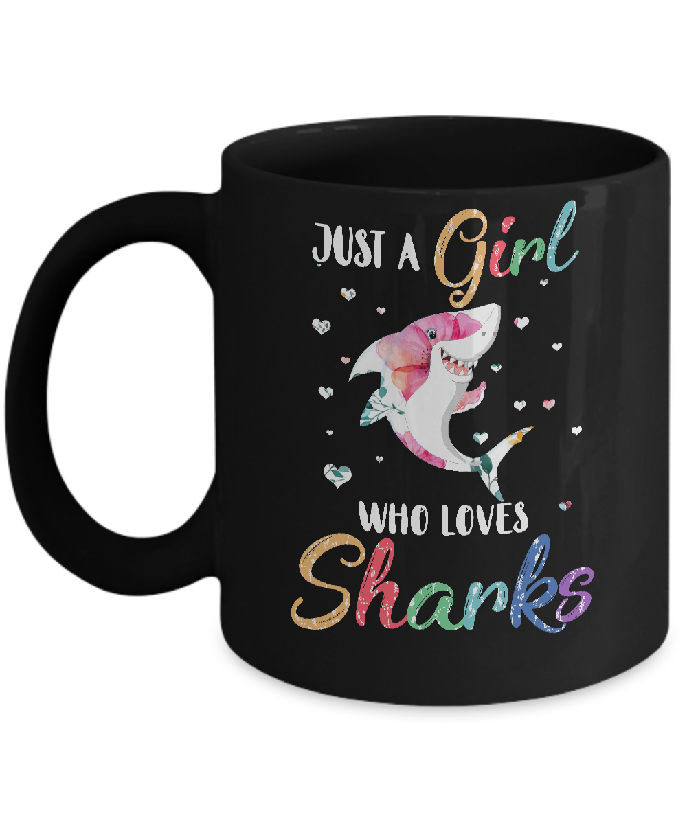 Just A Girl Who Loves Sharks Cute Shark Lover Mug