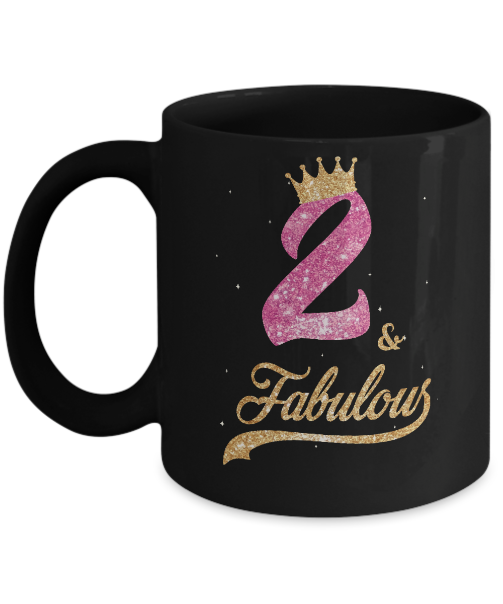 2Th And Fabulous Two Birthday Mug-Coffee Mug-11oz Mug-Black