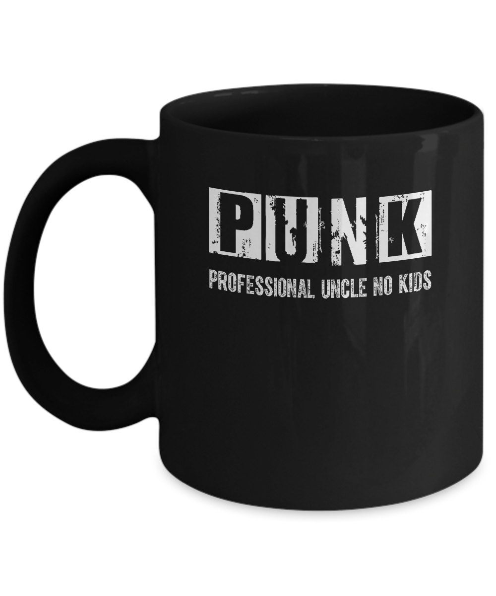 Punk Professional Uncle No Kids Rock Mug-Coffee Mug-11oz Mug-Black