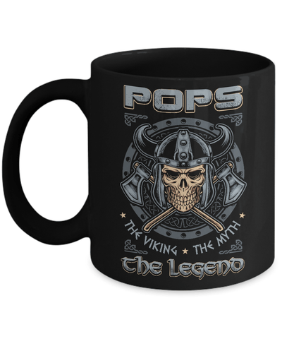 Pops The Viking The Myth The Legend Mug-Coffee Mug-11oz Mug-Black