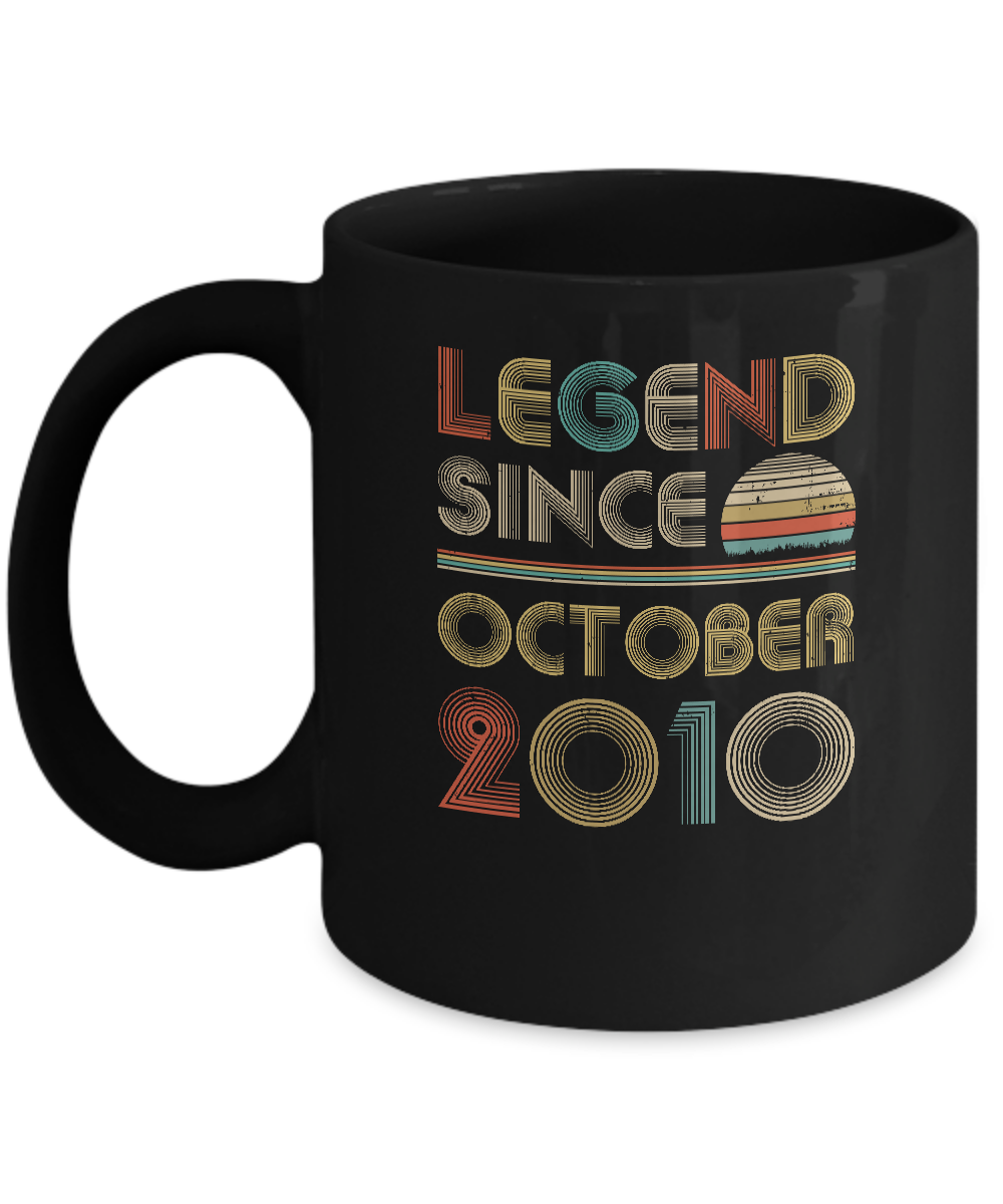Legend Since October 2010 Vintage 12th Birthday Gifts Mug