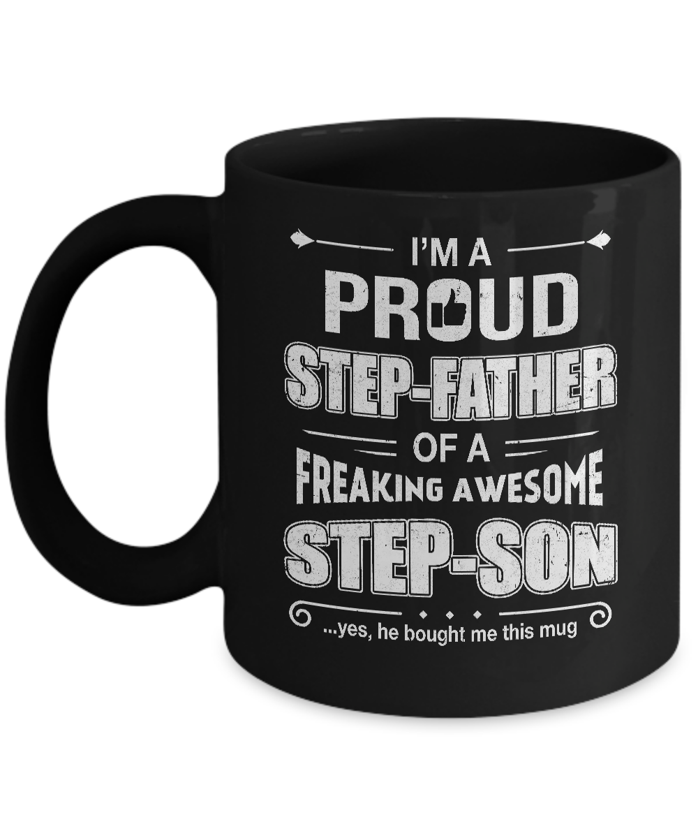 I'm A Proud Step-Father Of Awesome Step-Son Fathers Day Mug