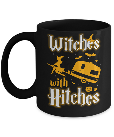Witches With Hitches Camping Funny Halloween Mug-Coffee Mug-11oz Mug-Black