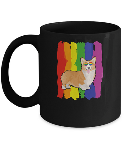 Funny Corgi LGBT LGBT Pride Gifts Mug-Coffee Mug-11oz Mug-Black