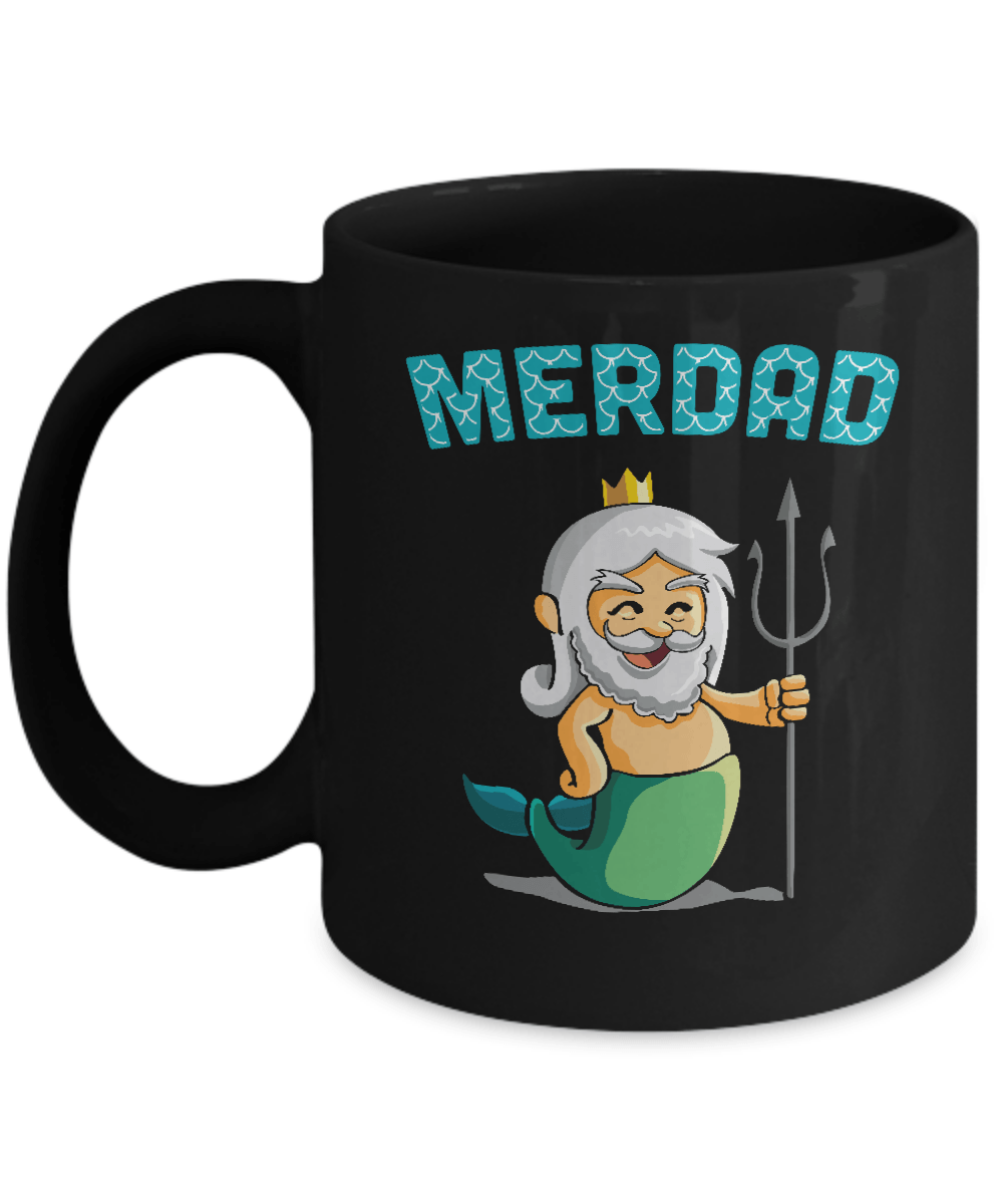Merdad Father Of A Mermaid Mug-Coffee Mug-11oz Mug-Black