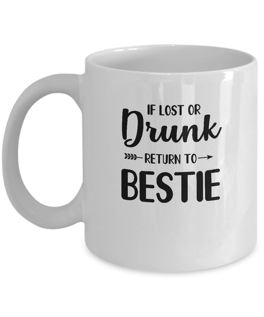 If Lost Or Drunk Please Return To My Bestie Couple Mug-Coffee Mug-11oz Mug-White