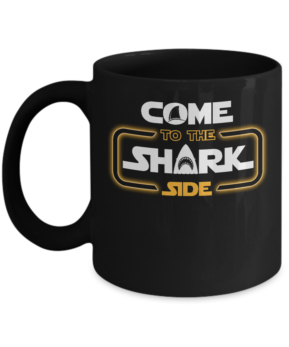 Come To The Shark Side Mug-Coffee Mug-11oz Mug-Black