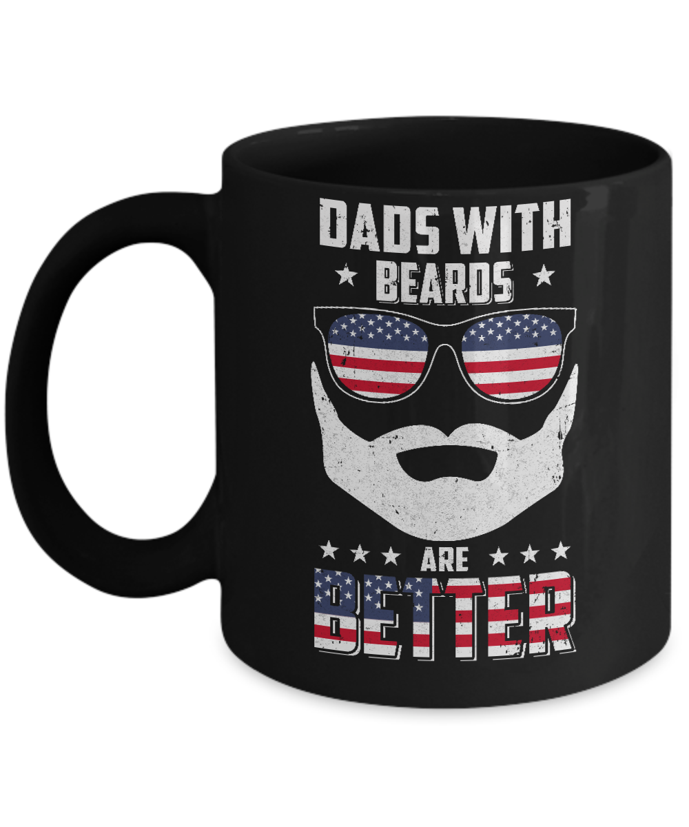 Dads With Beards Are Better American Flag Fathers Day Mug