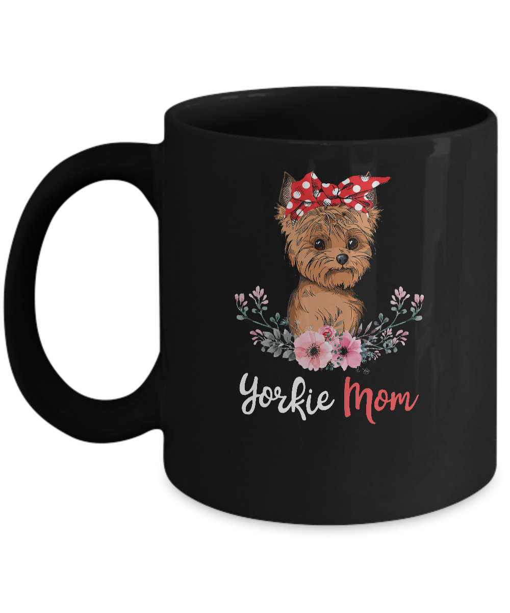 Yorkie Mom Gift For Women Dog Lover Mug-Coffee Mug-11oz Mug-Black