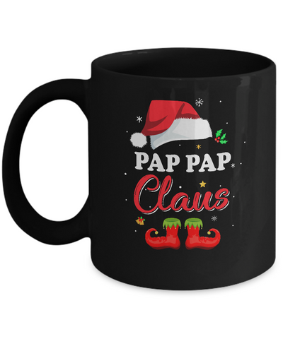 Santa Pap Pap Claus Matching Family Pajamas Christmas Gifts Mug-Coffee Mug-11oz Mug-Black