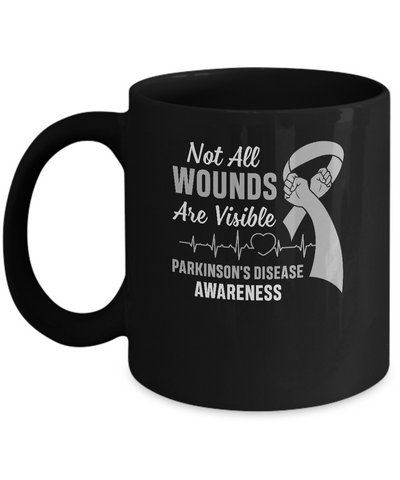 Parkinson's Disease Awareness Not All Wounds Are Visible Mug-Coffee Mug-11oz Mug-Black