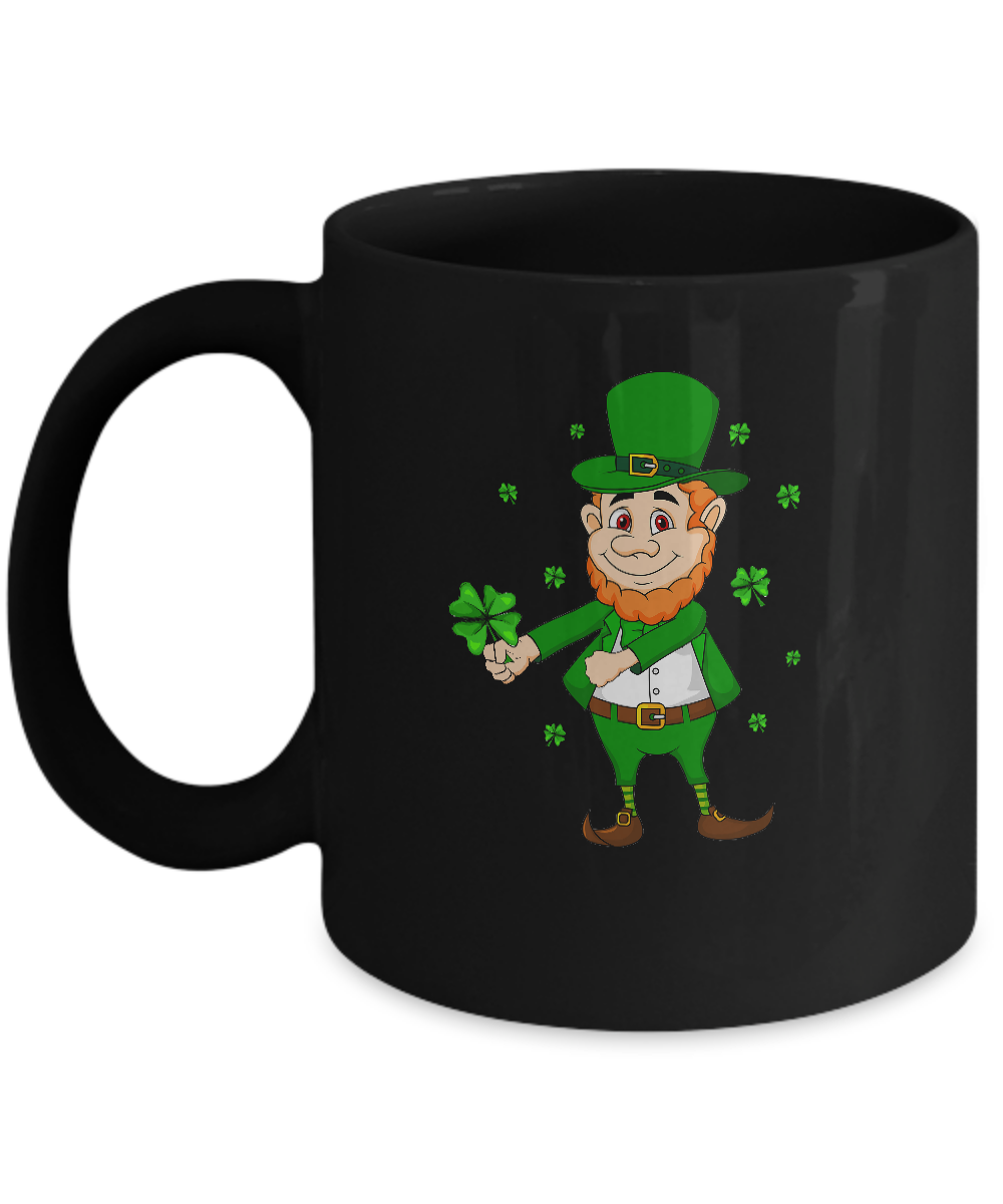 Floss Dance Leprechaun St Patricks Day Flossing Mug-Coffee Mug-11oz Mug-Black