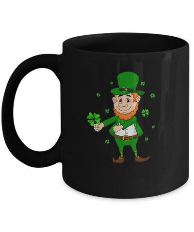 Floss Dance Leprechaun St Patricks Day Flossing Mug-Coffee Mug-11oz Mug-Black