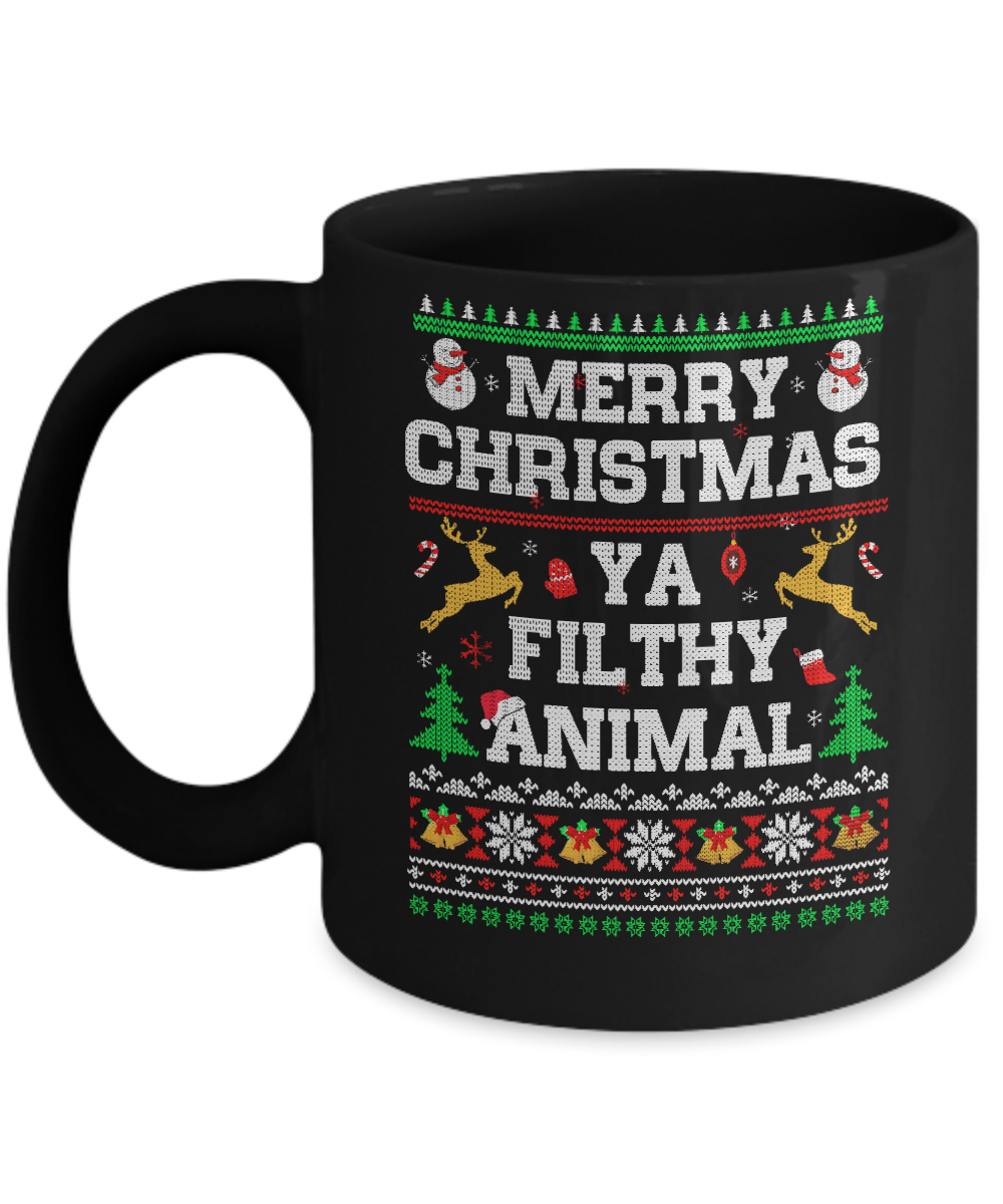 Merry Christmas Filthy Animal Ugly Sweater Mug
