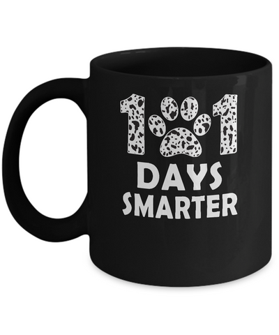 101 Days Smarter Teacher Dogs Days Of School Student Mug-Coffee Mug-11oz Mug-Black