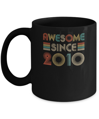 Awesome Since 2010 11th Birthday Gifts Youth Mug-Coffee Mug-11oz Mug-Black