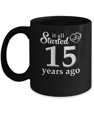 15Th Wedding Anniversary Married Couples 2006 Husband Wife Mug-Coffee Mug-11oz Mug-Black