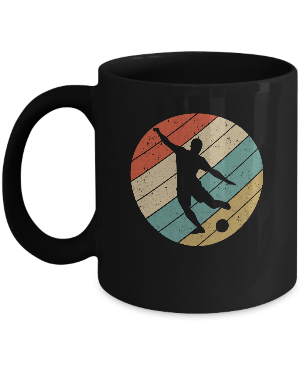 Retro Vintage Soccer Gifts Mug-Coffee Mug-11oz Mug-Black