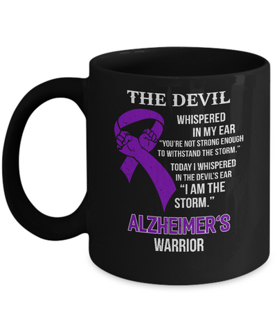 I Am The Storm Support Alzheimer's Awareness Warrior Gift Mug-Coffee Mug-11oz Mug-Black