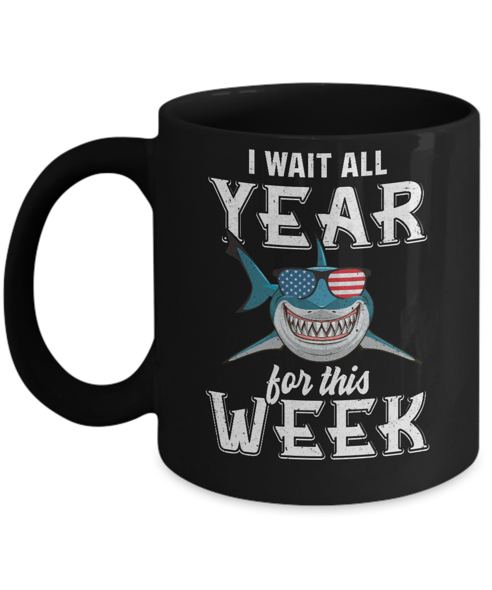 Funny I Wait All Year For This Week Sharks Mug