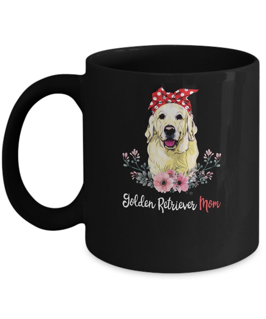 Golden Retriever Mom Gift For Women Dog Lover Mug-Coffee Mug-11oz Mug-Black