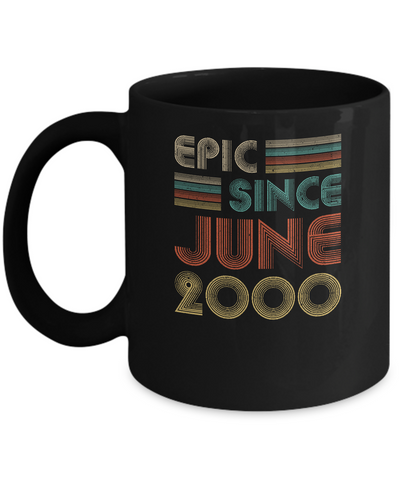 Epic Since June 2000 Vintage 21th Birthday Gifts Mug-Coffee Mug-11oz Mug-Black