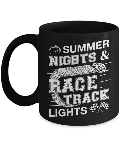 Summer Nights Race Track Lights Mug-Coffee Mug-11oz Mug-Black