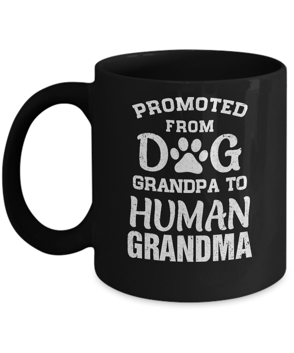 Promoted From Dog Grandpa To Human Grandpa Gifts Mug