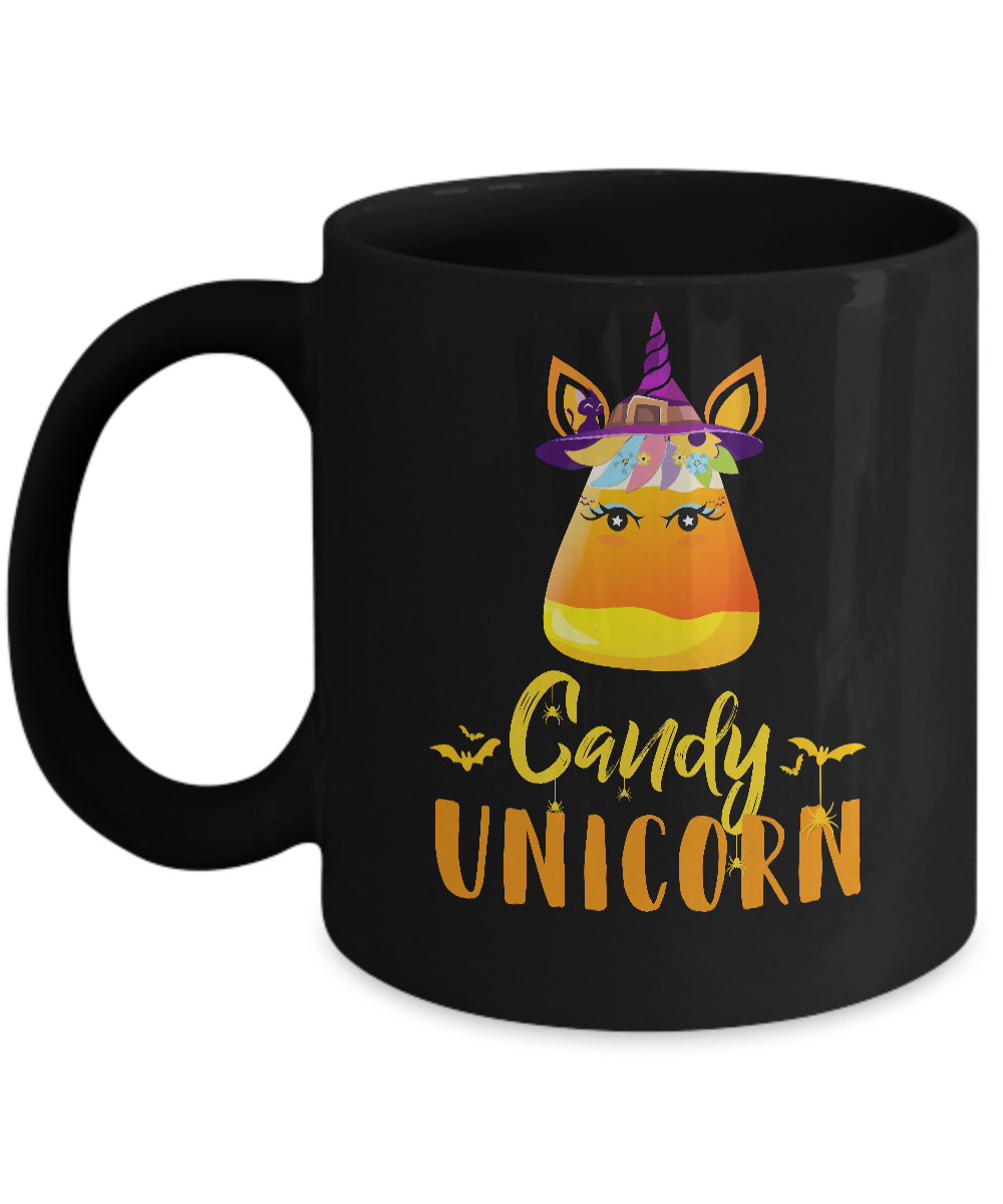 Candy Corn Unicorn Halloween Unicorn For Girls Mug-Coffee Mug-11oz Mug-Black