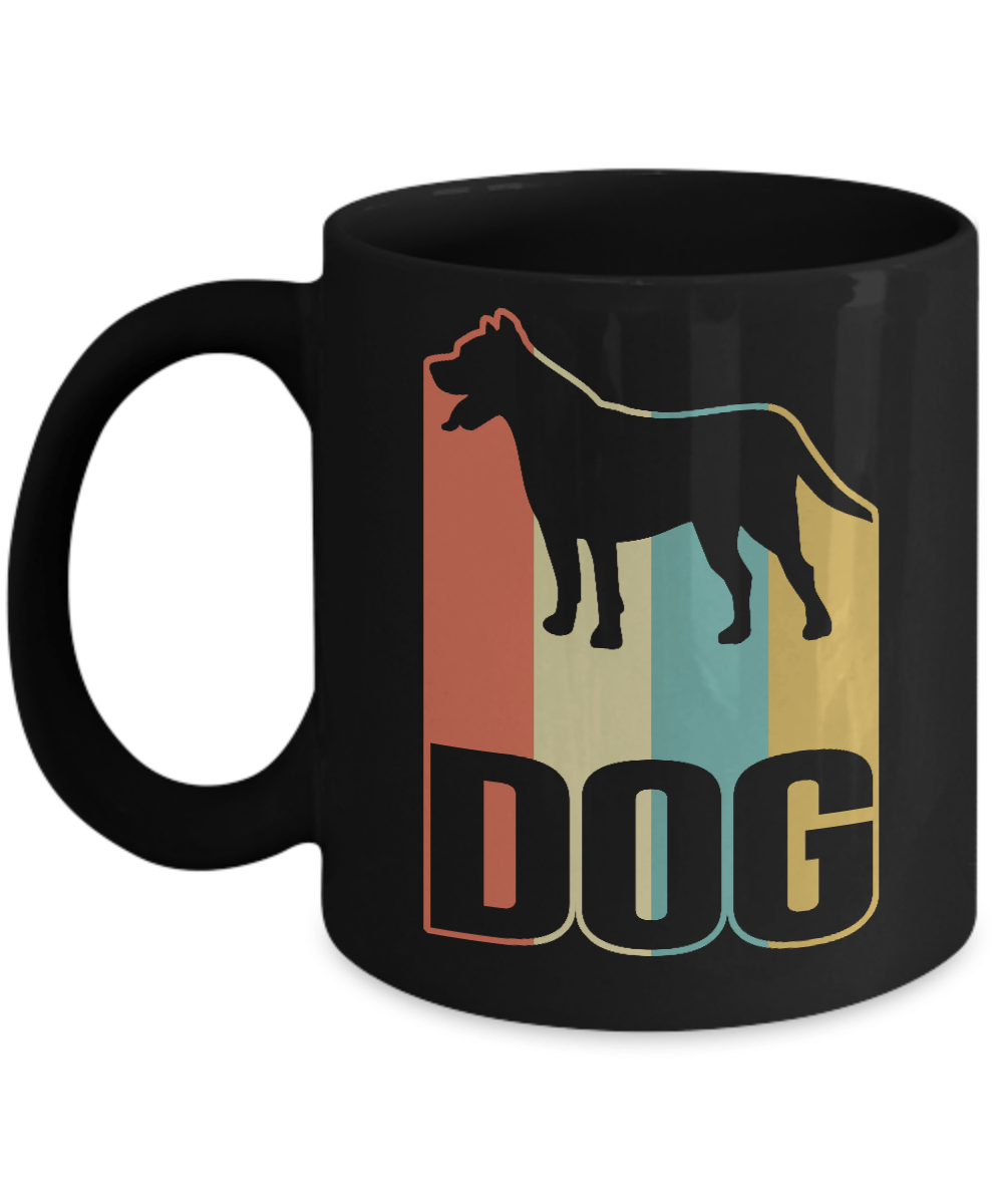 Classic Vintage Retro Style Dog Mug-Coffee Mug-11oz Mug-Black