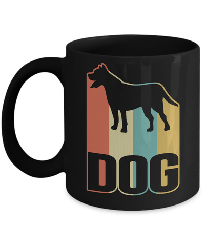Classic Vintage Retro Style Dog Mug-Coffee Mug-11oz Mug-Black