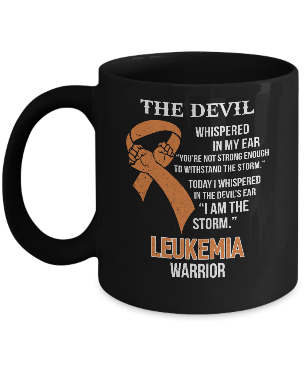 I Am The Storm Support Leukemia Awareness Warrior Gift Mug-Coffee Mug-11oz Mug-Black