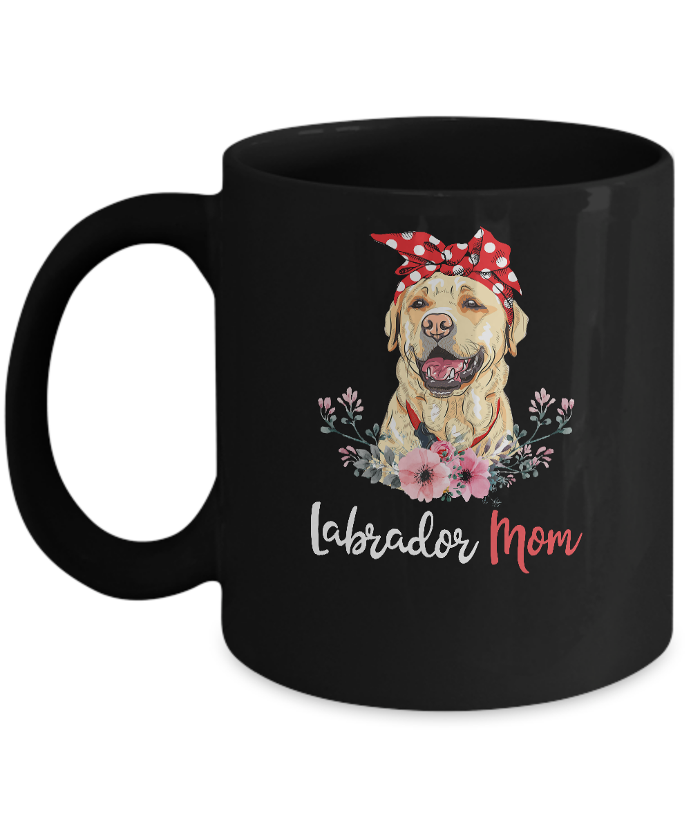 Labrador Mom Gift For Women Dog Lover Mug-Coffee Mug-11oz Mug-Black