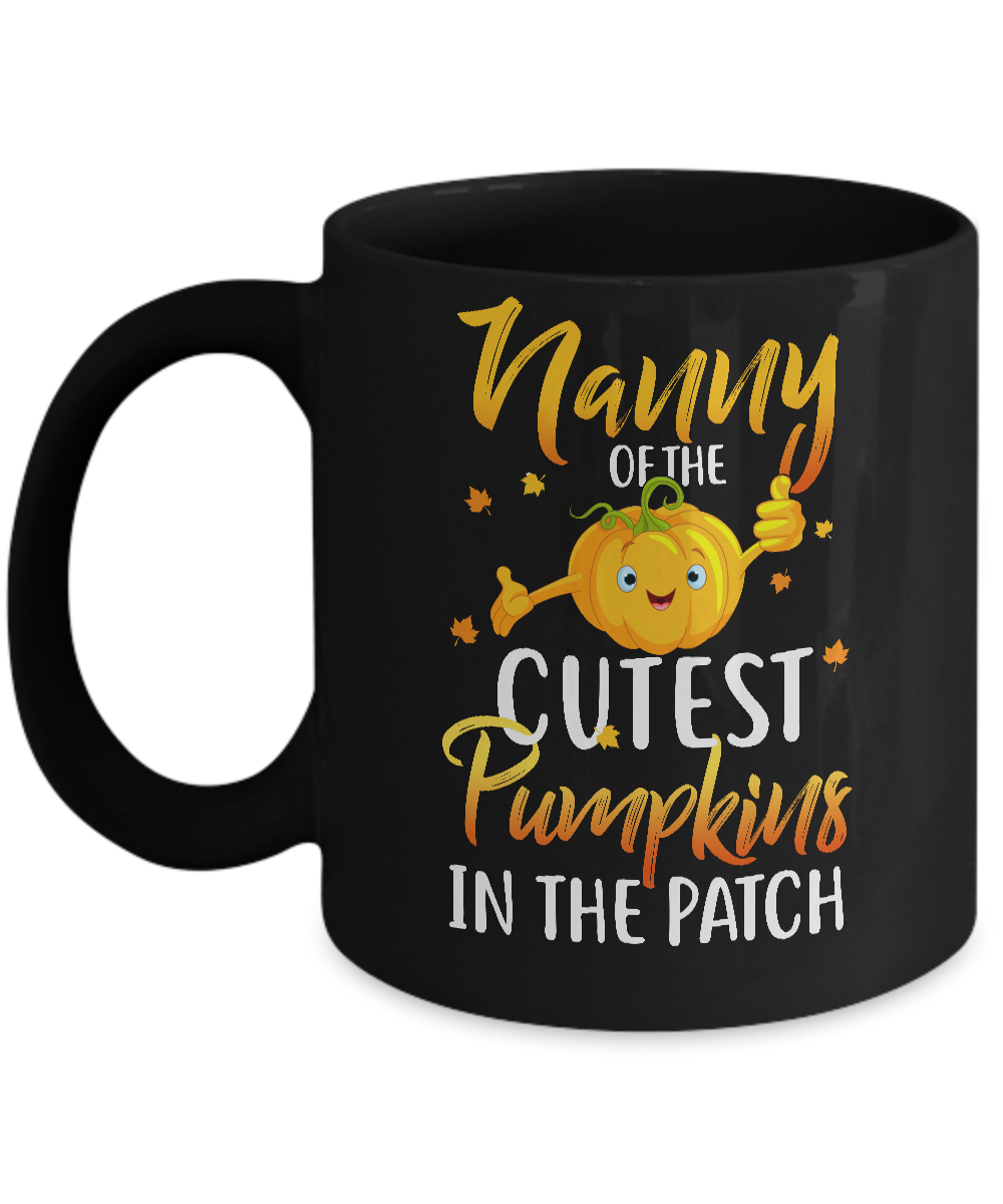 Halloween Nanny Of Cutest Pumpkins In The Patch Mug-Coffee Mug-11oz Mug-Black