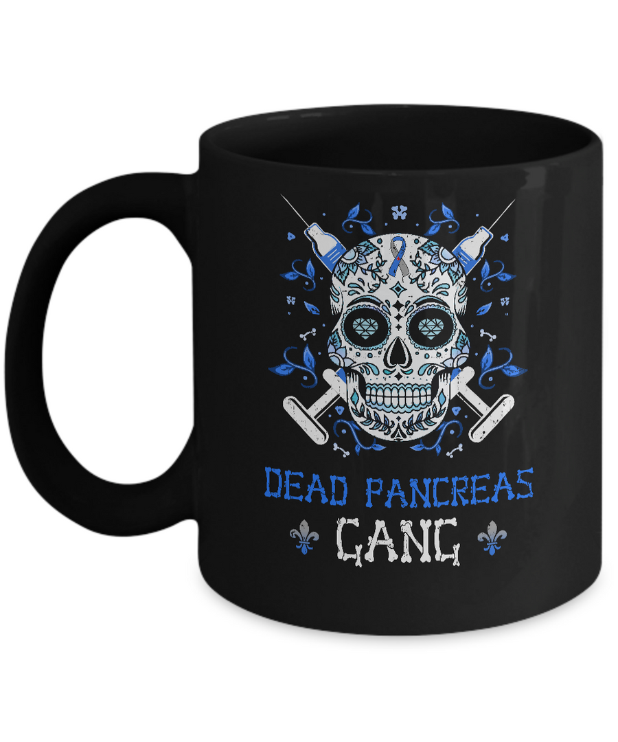 Dead Pancreas Gang Skull Diabetes Awareness Gifts Mug-Coffee Mug-11oz Mug-Black
